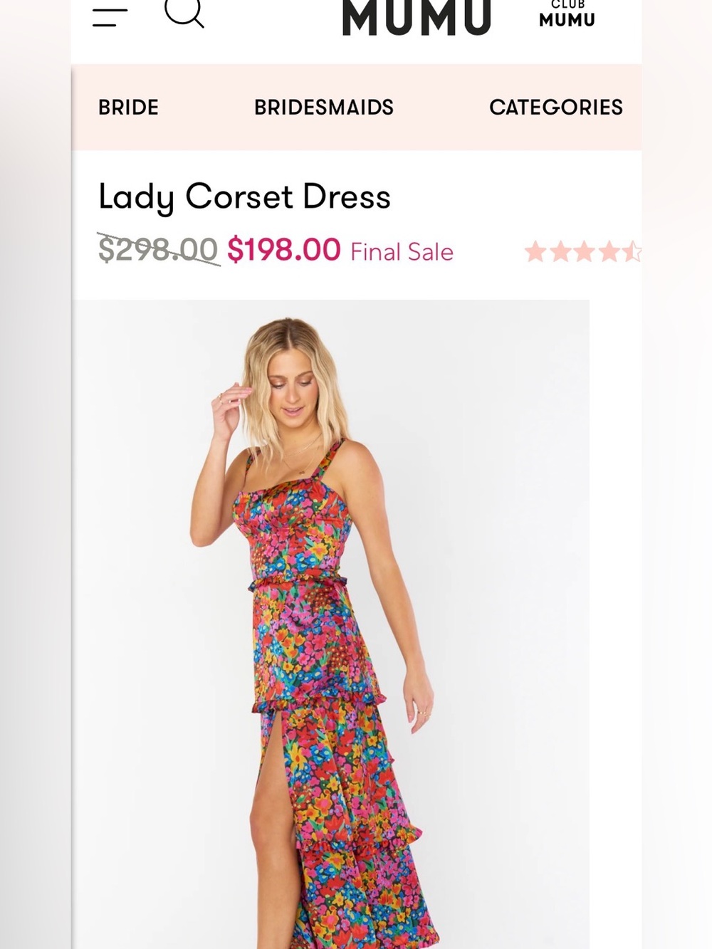Show Me Your MuMu - Lady Corset Dress- Tiered Maxi Dress - Multicolor - Picture 4 of 6